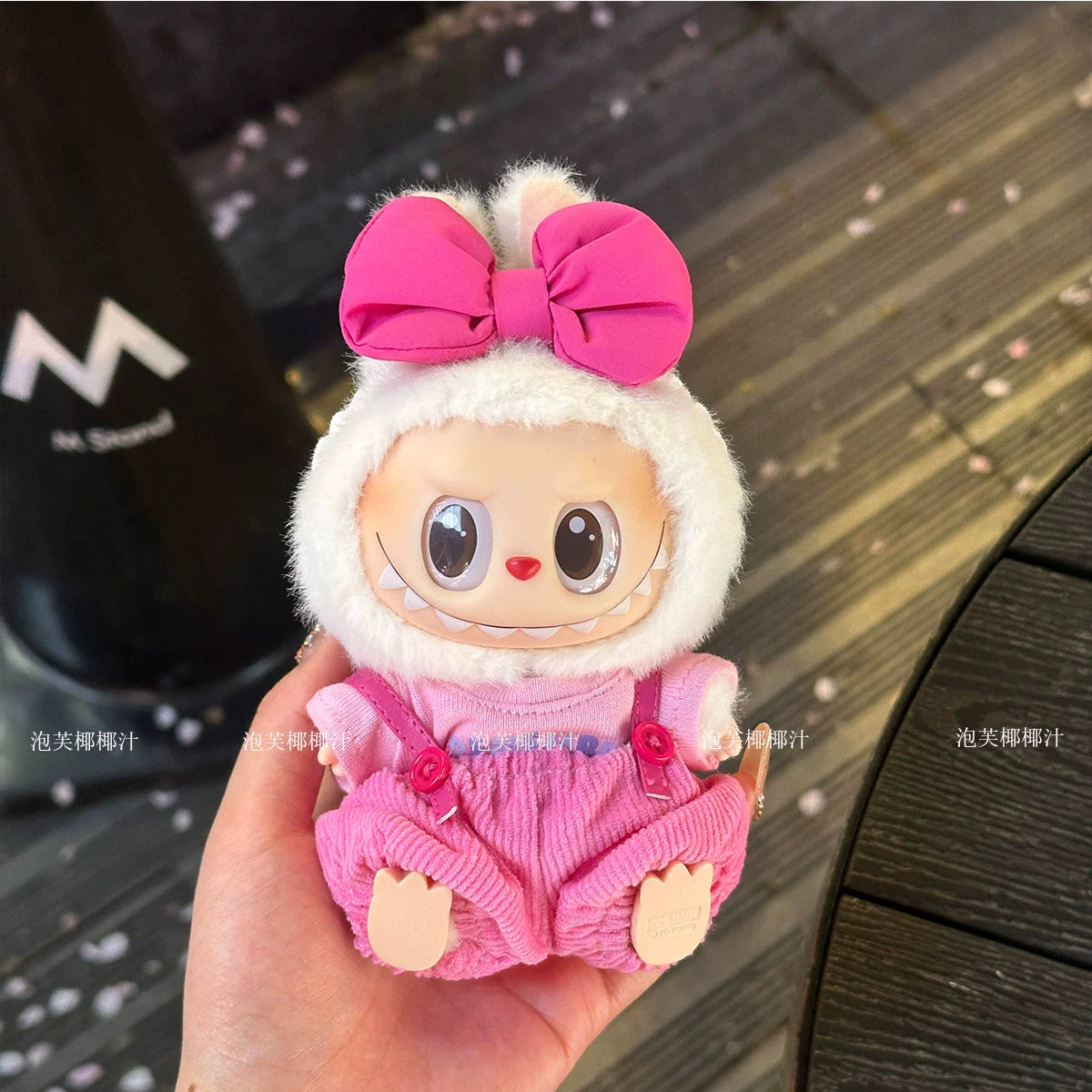 Labubu Crybaby Outfit - Green Dress & Hair Accessories for Vinyl Blind Box Keychain
