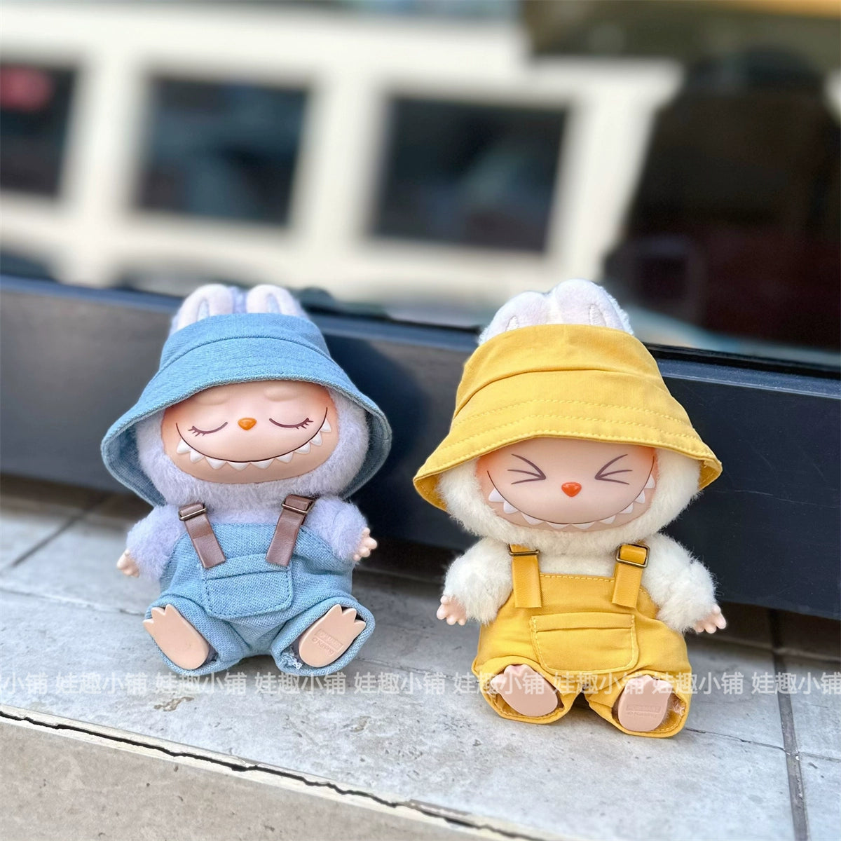 15-17cm Labubu Overalls Outfit - Series 1/2/3 Blind Box Keychain Change Clothes