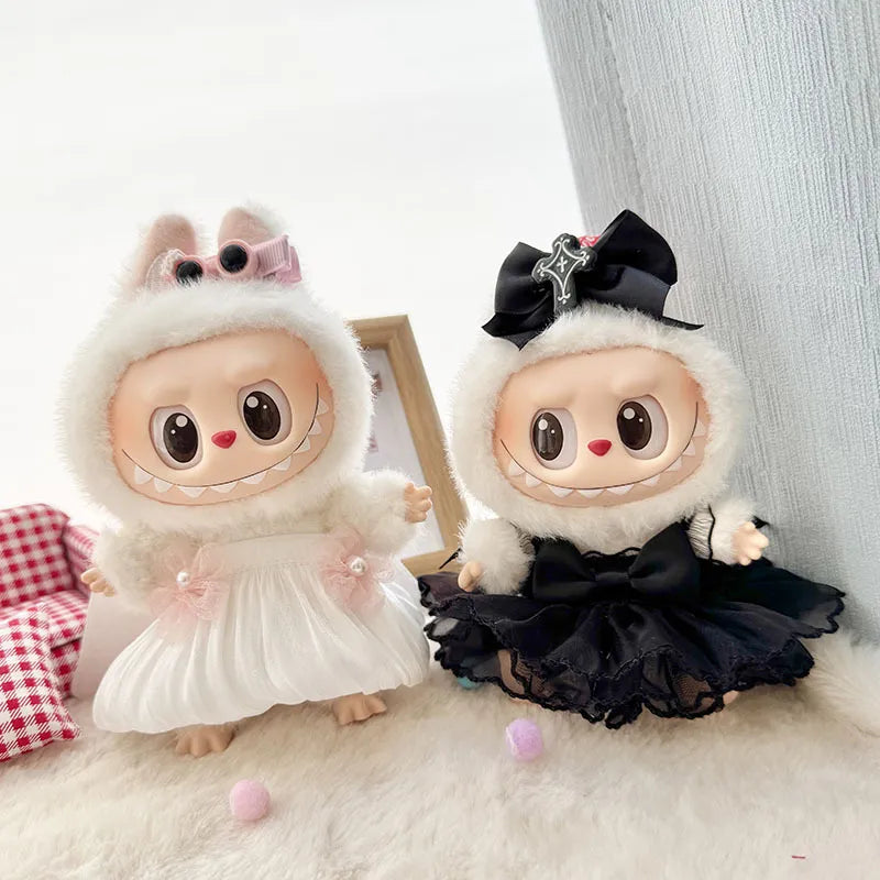 Labubu Halloween Outfit - Devil & Angel Set for Keychain Doll Clothes