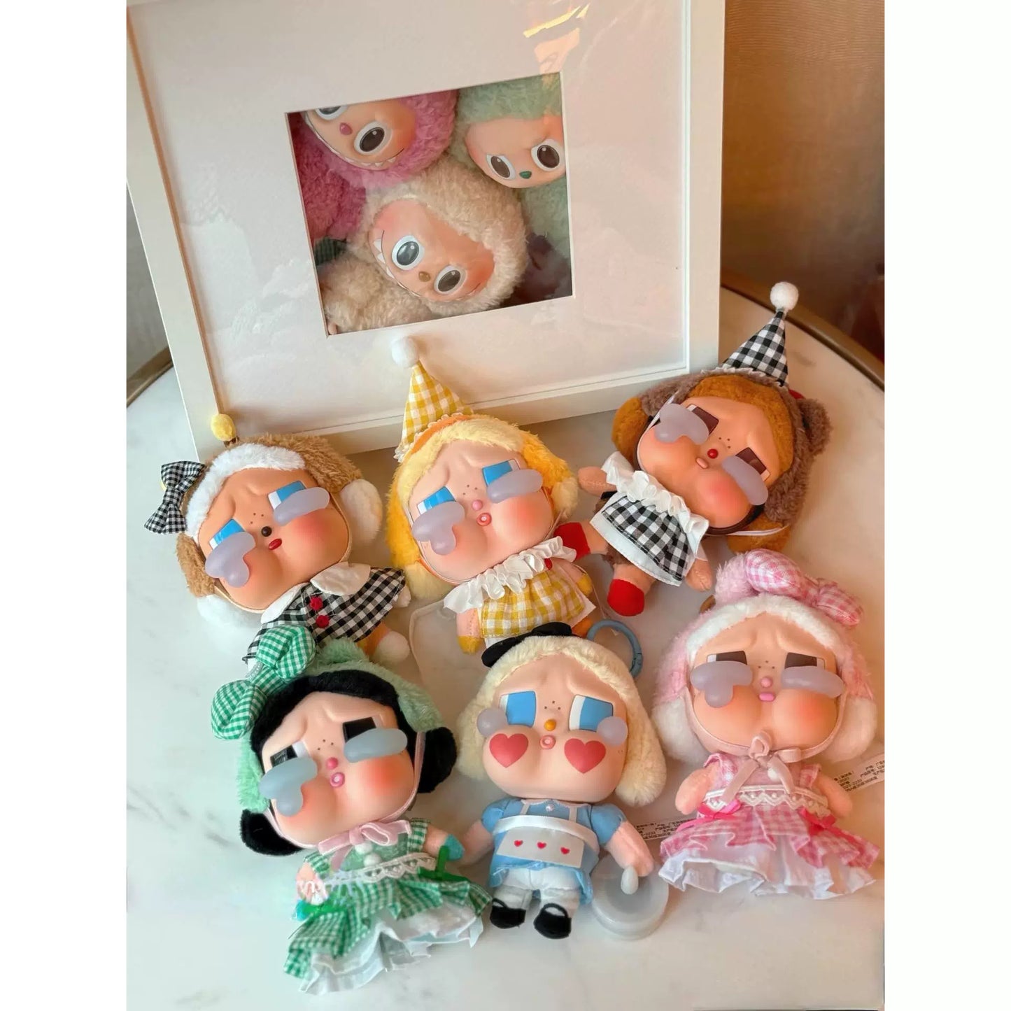 Crybaby Doll Clothes - Green Dress & Hair Bow Outfit for Tears Factory Vinyl Figures