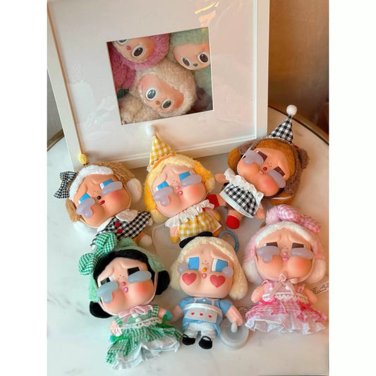 Crybaby Doll Clothes - Green Dress & Hair Bow Outfit for Tears Factory Vinyl Figures