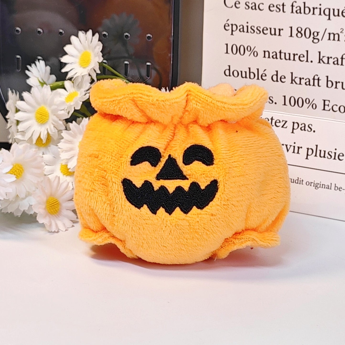Labubu Halloween Pumpkin Outfit - Plush & Vinyl Doll Costume for Sitting Party Series