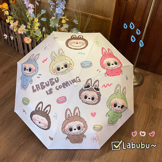 Labubu Umbrella - Blackout Sun & Rain Protection for Summer