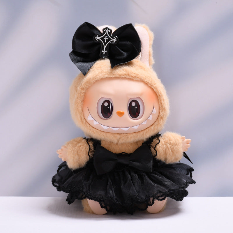 Labubu Series 2 Sitting Party Overalls Set - Halloween Outfit for Keychain Doll Clothes