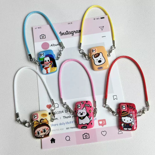 Mini Cartoon Dollhouse Accessories | DIY Mini Bags & Lanyards for Dolls