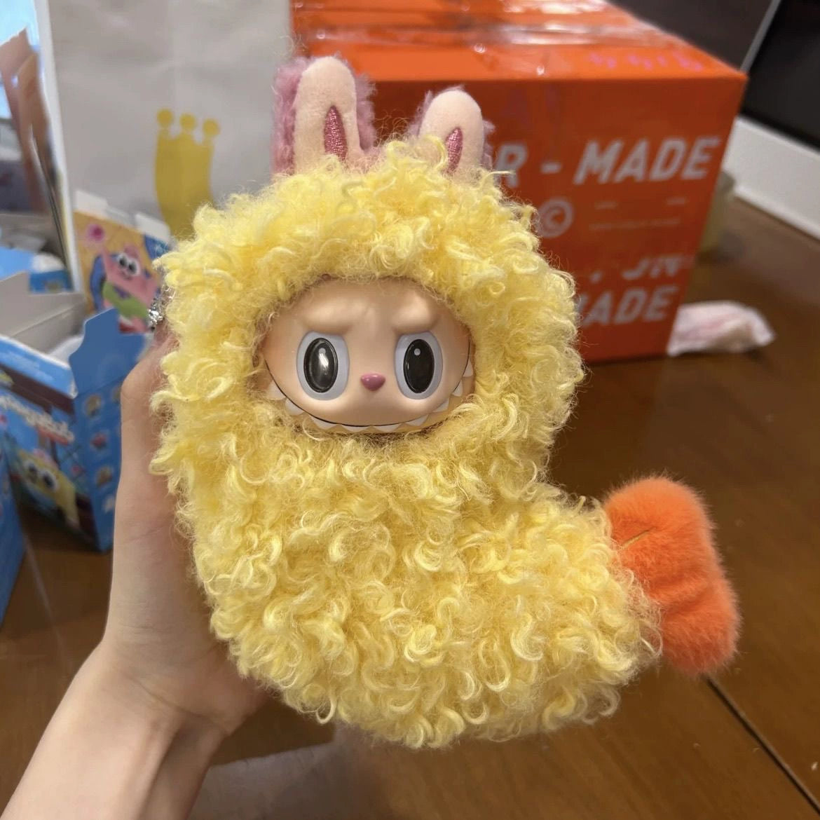 17cm Labubu Tempura Shrimp Outfit - Series 1 Standing Vinyl Keychain Change Costume
