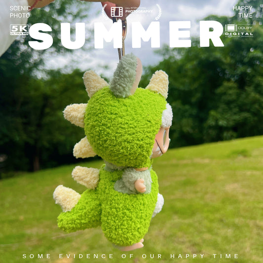 Labubu Handmade Crocheted Dinosaur Outfit Set for Vinyl Plush Dolls