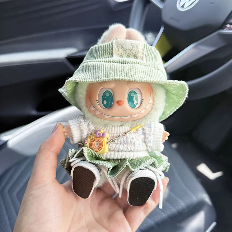 NEW Labubu Keychain Outfit - Sweater+Hat Set Fits Gen1/2/3 (No Doll)