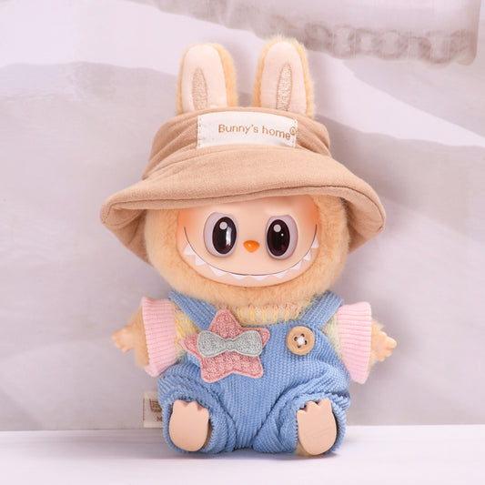 17cm Labubu Gen 2 Sitting Party Casual Set | Doll Clothes for Keychain Charms | Clothes Only