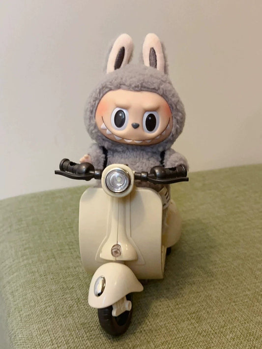 POP MART Labubu Miniature Accessory - Beige Electric Scooter for 17cm Figures (No Battery/Doll Included) | Display Prop