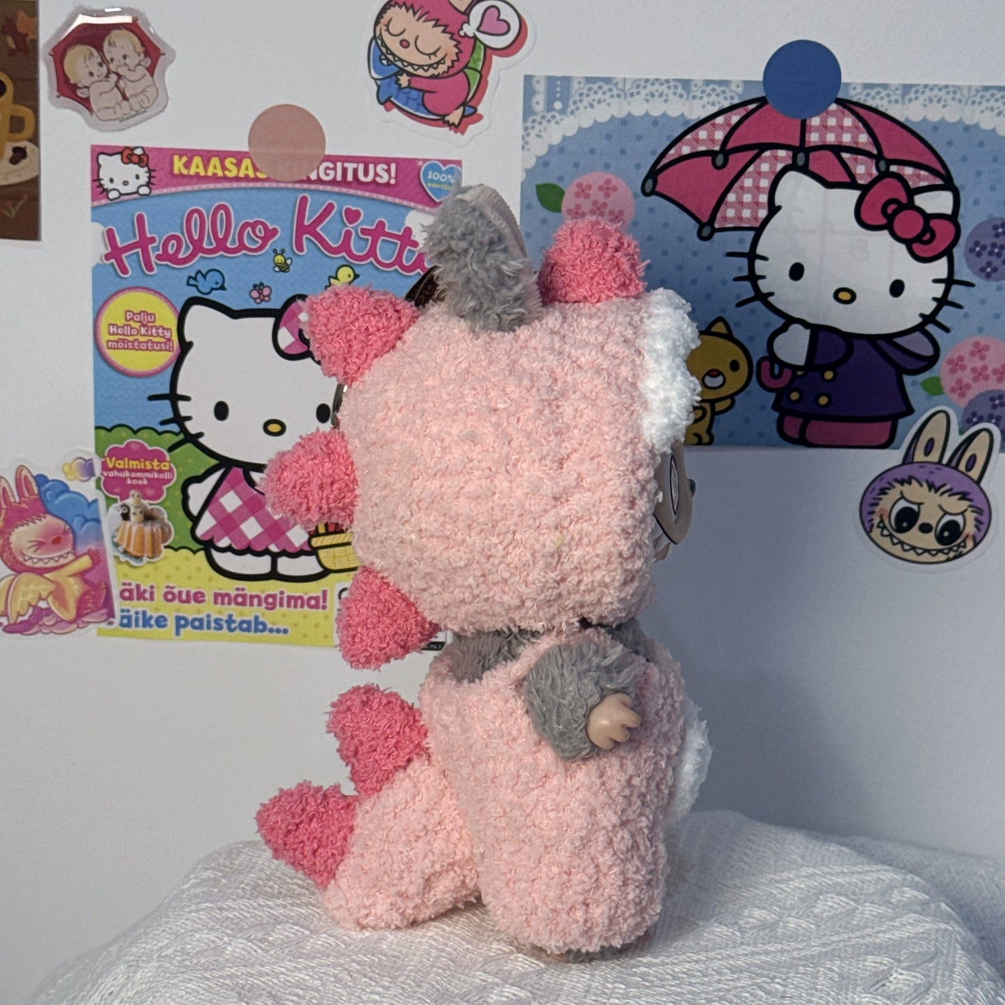 17cm Labubu Doll & Plush Toy Keychain Outfit | Hand-Knitted Little Dinosaur Changeable Clothing