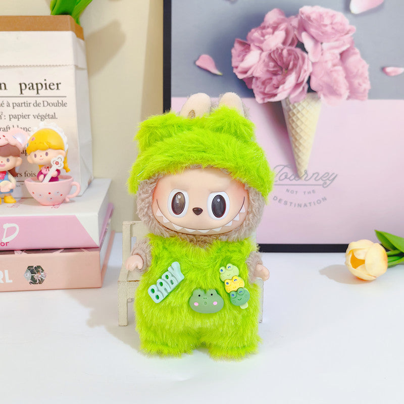 17cm Labubu Doll Clothes Only | Cute Soft Bear Bread Outfit Set for Charm