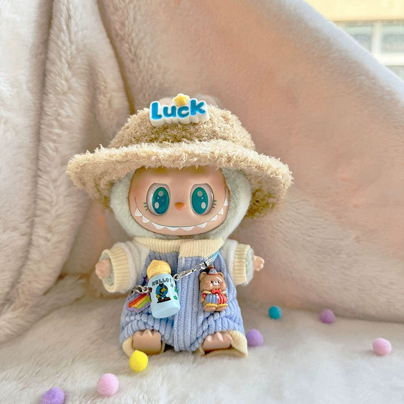 Labubu Gen 1-3 Compatible Green Dinosaur Outfit | Vinyl Doll Clothing for Sitting Party Series