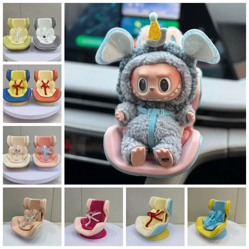 POP MART Labubu Car Air Vent Clip - Secure Holder for 17cm Vinyl Figures | Dashboard/Seat Decoration (Not a Safety Seat)