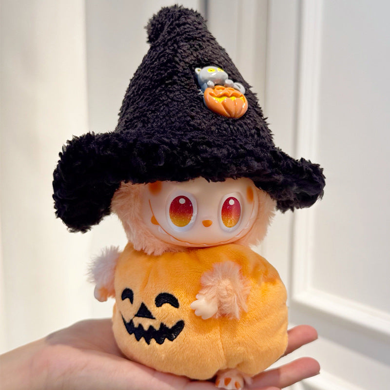 Labubu Halloween Pumpkin Devil Outfit - Party Costume for Series 1/2/3 Vinyl Doll