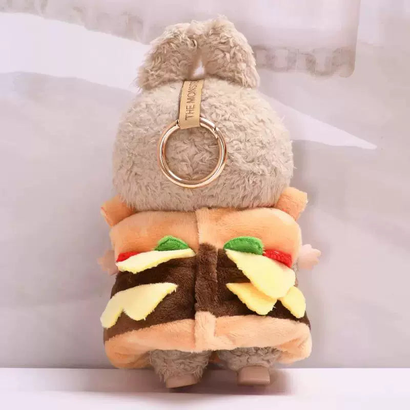 POP MART Labubu Doll Clothes - Hamburger Takeout Bag Outfit for 17cm Figures (No Doll Included) | Fast Food Costume