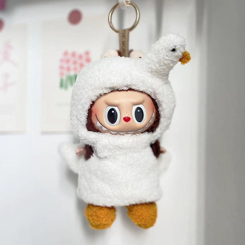 LABUBU Clothes, Stylish Adorable Clothes Outfit - Little Swan (Hat+Sweater+Socks)(No Doll)