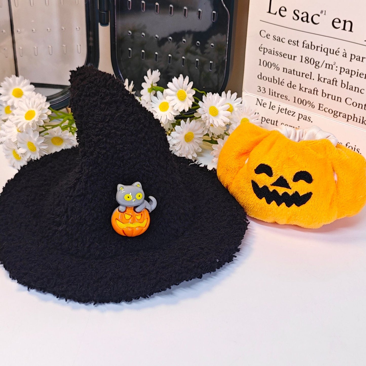 Labubu Halloween Pumpkin Outfit - Plush & Vinyl Doll Costume for Sitting Party Series