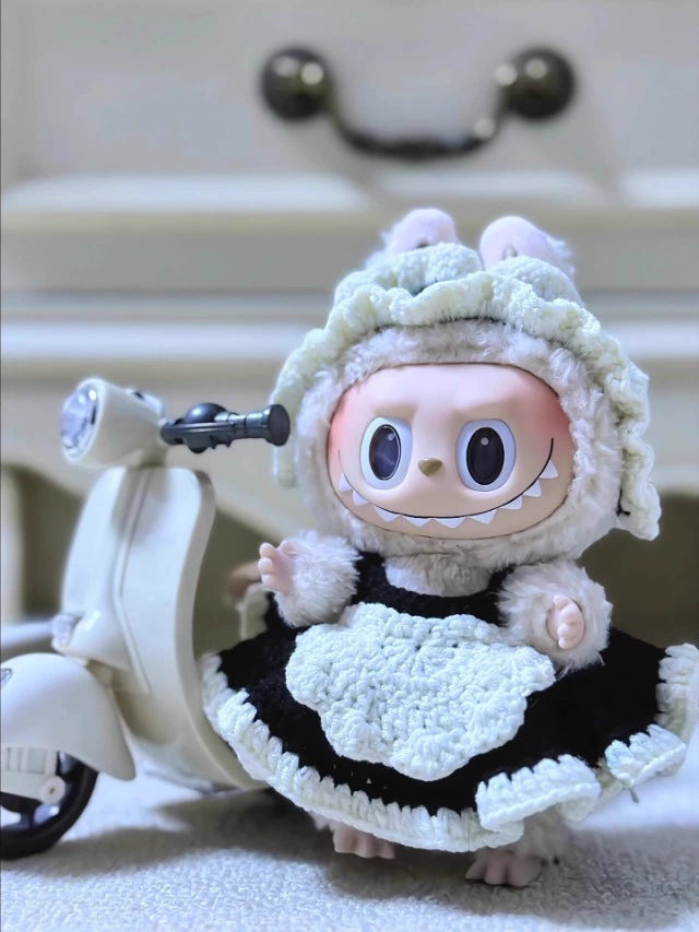 POP MART Labubu Electric Motorcycle Toy - Plush & Vinyl Display Prop for 17cm Dolls (No Battery/Doll Included) | Blind Box Accessory