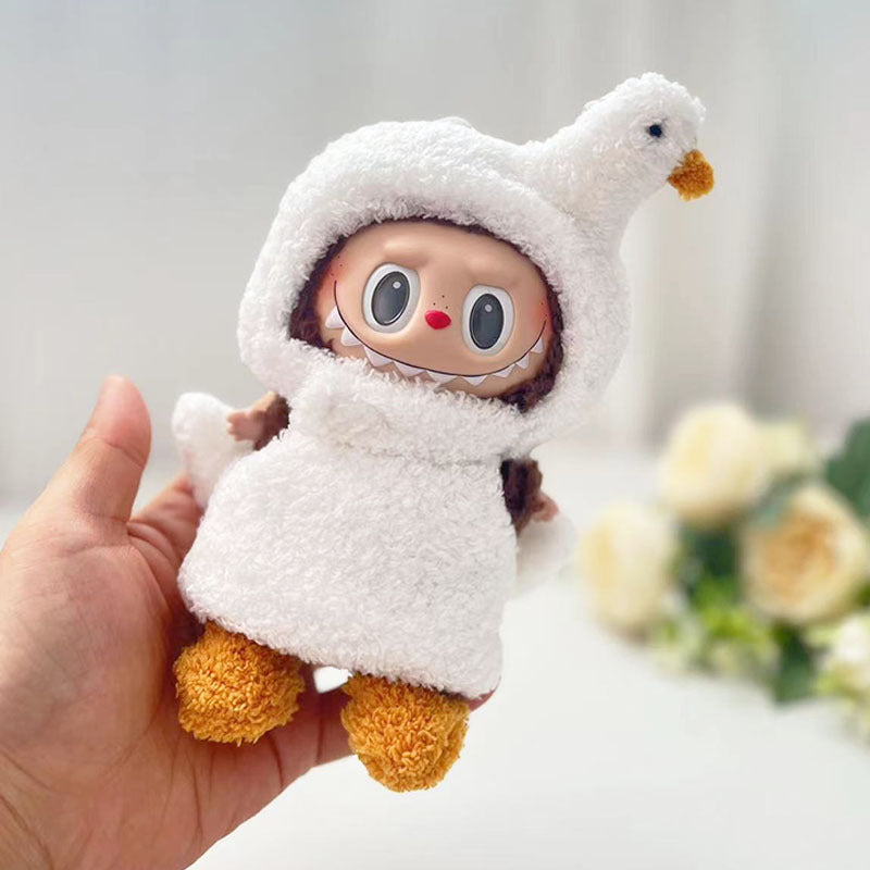 LABUBU Clothes, Stylish Adorable Clothes Outfit - Little Swan (Hat+Sweater+Socks)(No Doll)