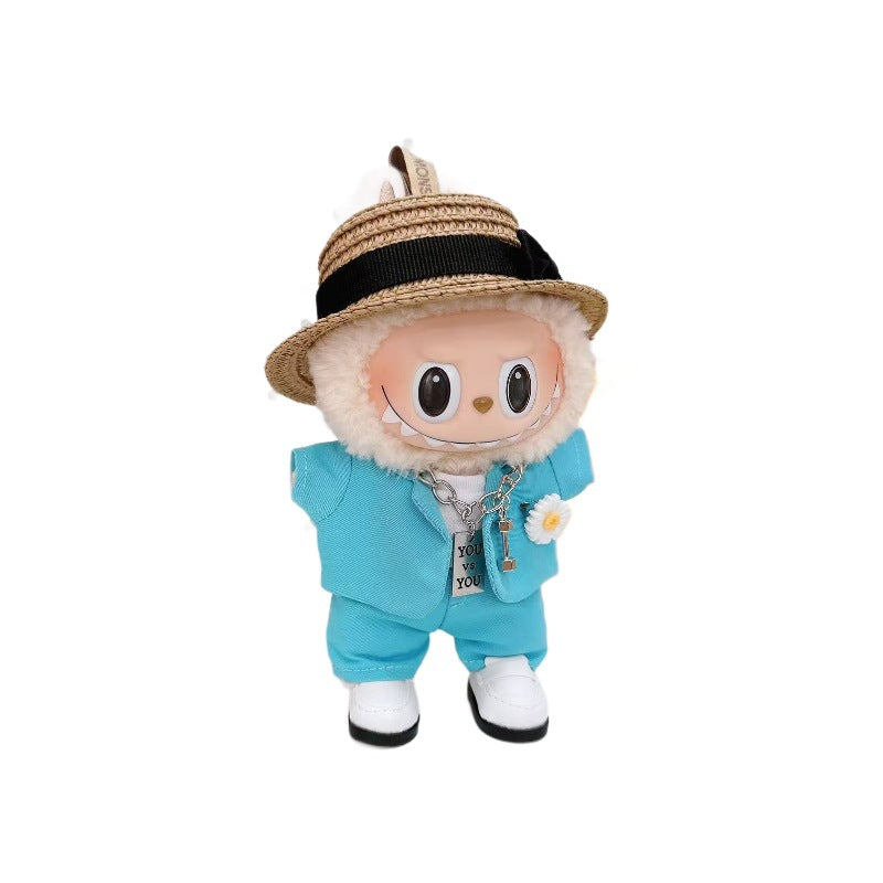 Labubu G-Dragon Inspired Suit - 17cm Formal Tuxedo for Gen2/3 Vinyl Dolls (K-pop Star Outfit)