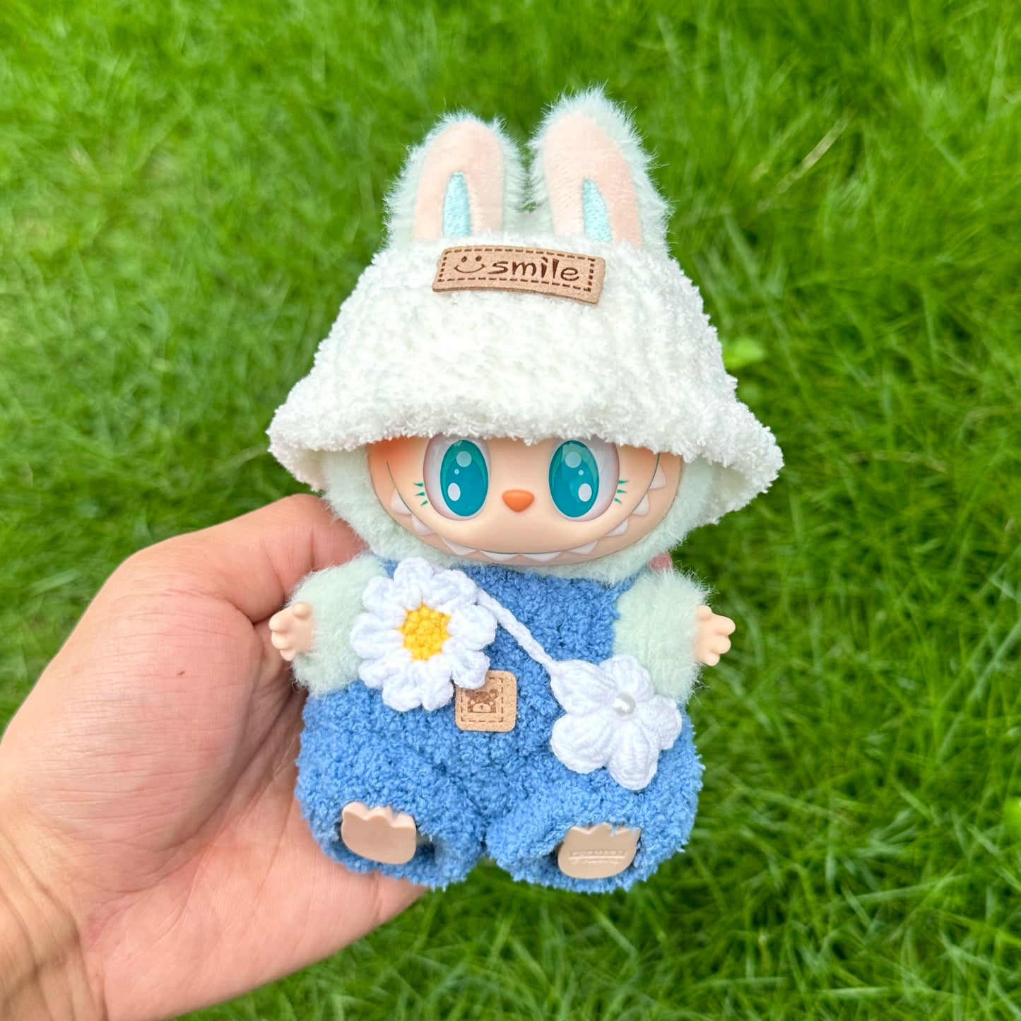 POP MART LABUBU FALL IN WILD CLOTHES SET - Handmade Knitting Fluffy Spring Wild Outfit Set