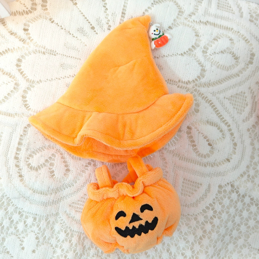 POP MART Labubu Halloween Pumpkin Outfit - Vinyl Doll Costume for Spooky Party