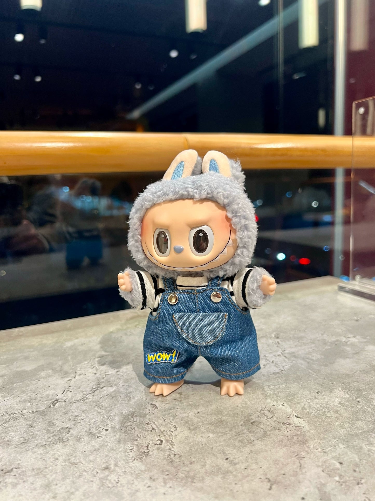 POP MART Labubu WOW Series Doll Clothes - Macaron Vinyl Face Cool Outfit for 17cm Figures (No Doll Included)