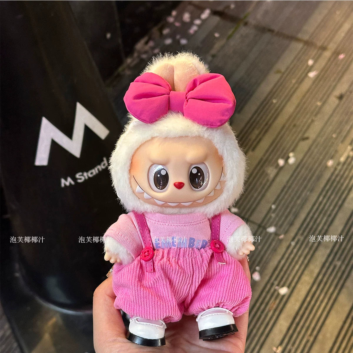 Labubu Crybaby Outfit - Green Dress & Hair Accessories for Vinyl Blind Box Keychain