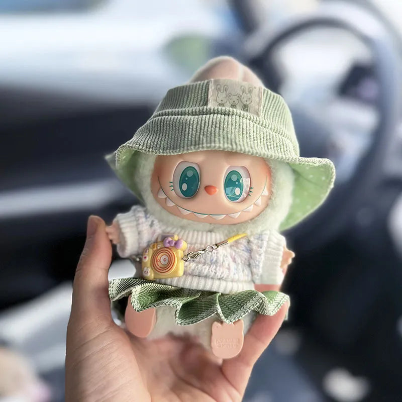 NEW Labubu Keychain Outfit - Sweater+Hat Set Fits Gen1/2/3 (No Doll)