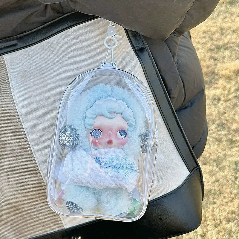 New SP Winter Sonata Protective Case - 15cm Carrier for Labubu Sitting Party Doll