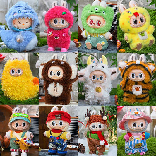 Labubu Sitting Party Doll Clothes | 1st-3rd Gen Plush Accessories | Replacement Outfits for Labubu Figurines