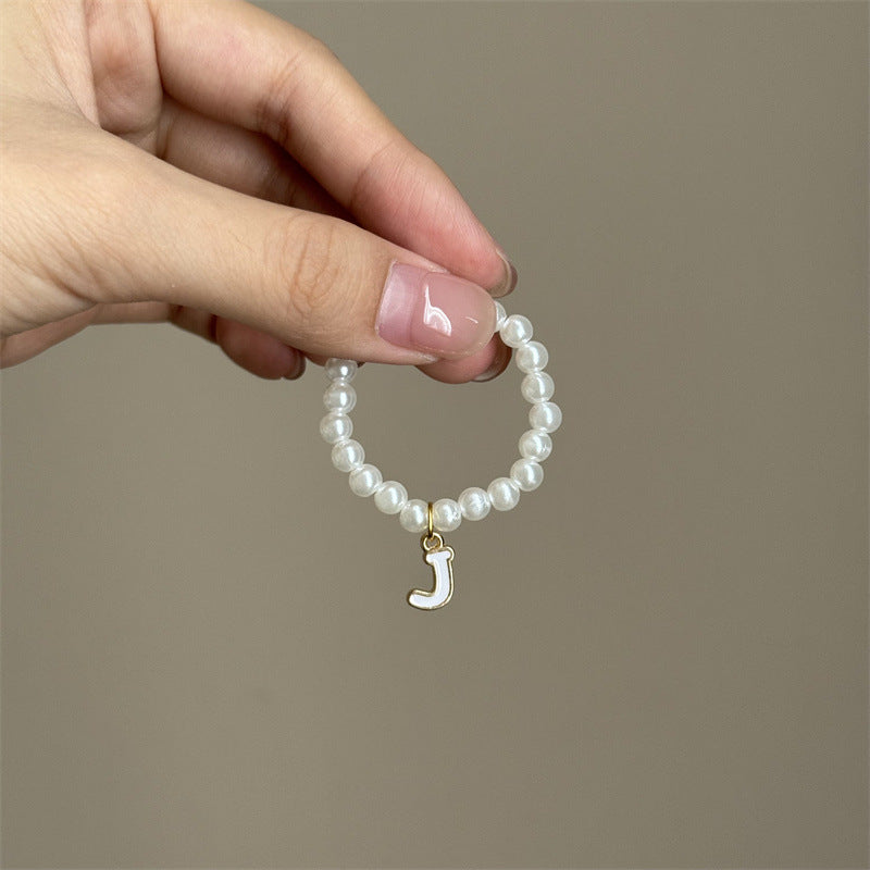 10.5cm Labubu 4th Gen Blind Box Mini Keychain Charms | 26-Letter Alphabet Pearl Necklace Accessory Set | Replacement Clothes Accessories for Collectible Vinyl/Plastic Dolls