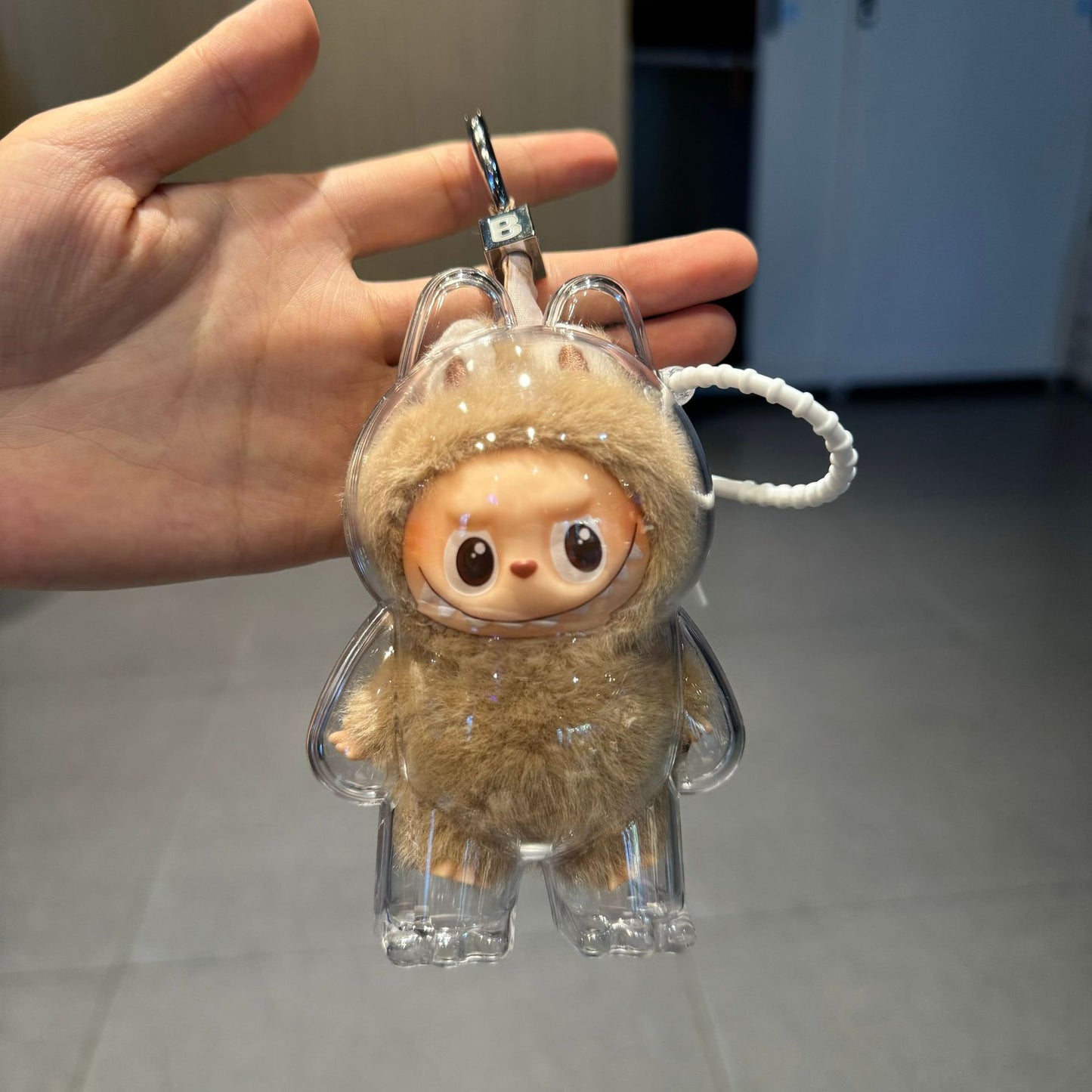 Labubu Mini Heart Code Clear Case - Dust Proof Cover for Series 4 Vinyl Figure Display