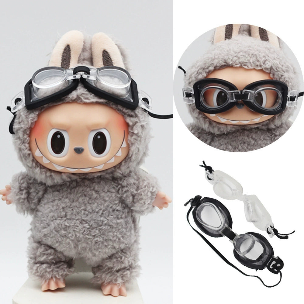 Labubu Motorcycle Helmet for Vinyl Figure - Cool Electric Bike Accessory for Blind Box Doll
