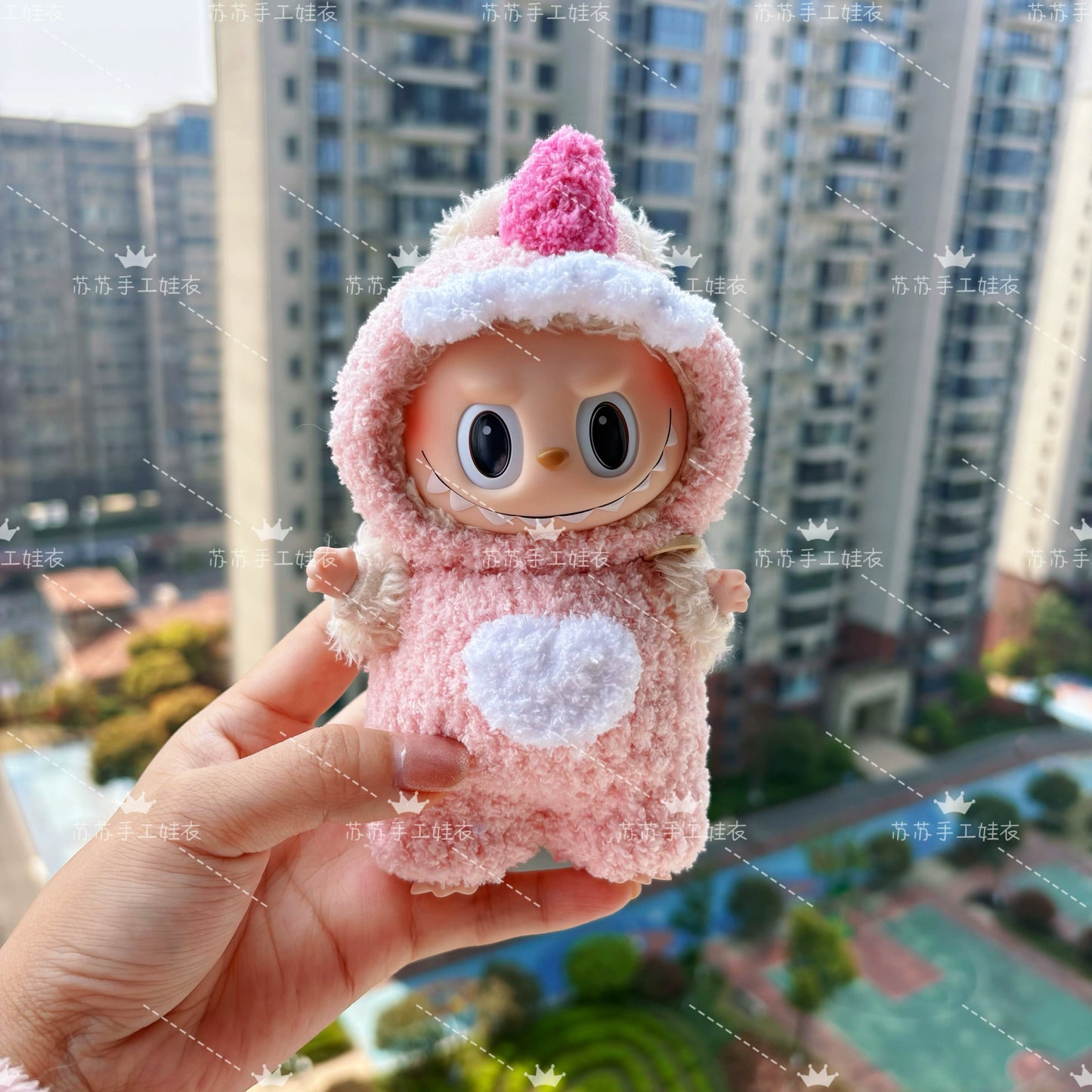 17cm Labubu Blind Box Figure | Vinyl & Plush Doll with Dinosaur Outfit
