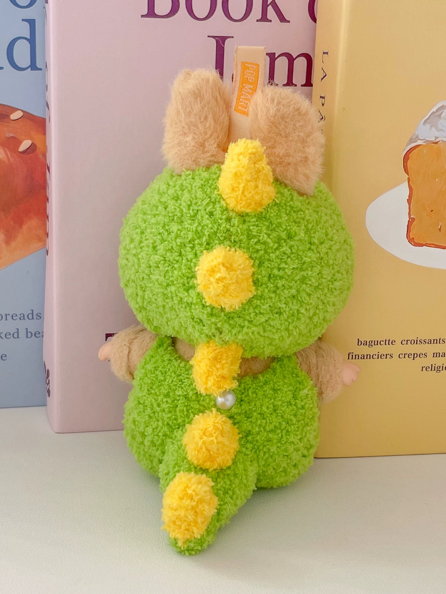 17cm Pop Mart Labubu Cute Knitted Plush Little Dinosaur Doll Outfit Set