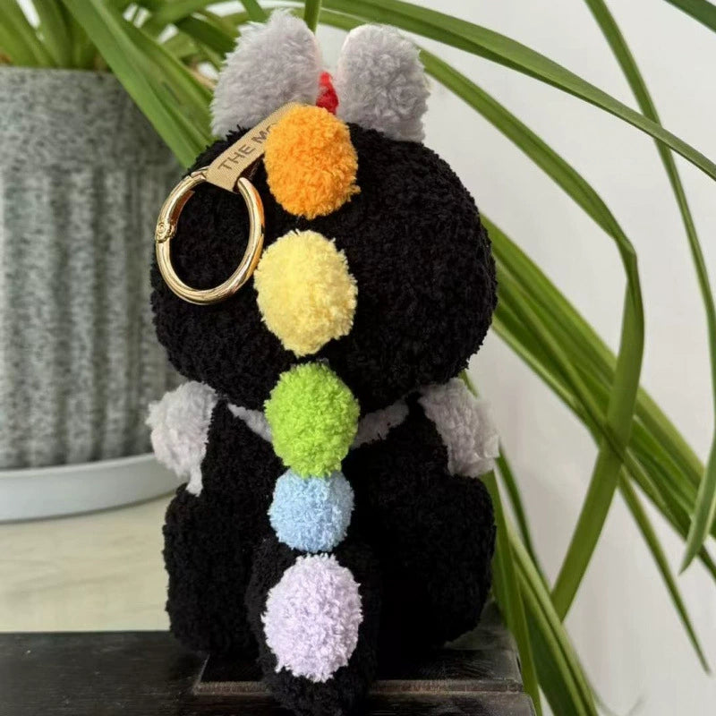 Labubu Vinyl & Plush Doll Clothing | 17cm Blind Box Charm & Cartoon Handmade Knitted Dinosaur Outfit Set