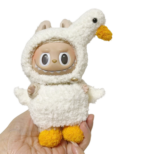 NEW Handmade 17cm Labubu Doll Clothes Set - Swan/Dinosaur Outfit for Vinyl dolls