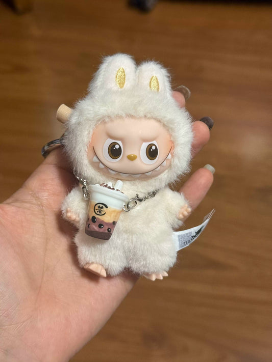 Labubu Series 4 Mini Milk Tea Cup - BJD Doll Accessory for Clothes & Keychain Decor