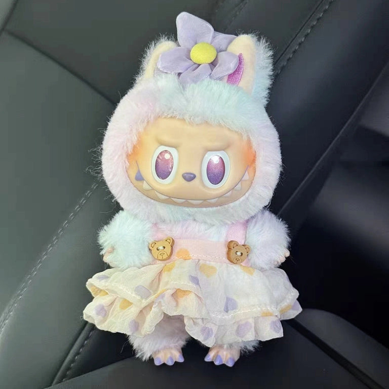 POPMART Big into Energy Series 3 Labubu Vinyl Doll Clothes | Overalls & Dress Outfits (Clothes Only)
