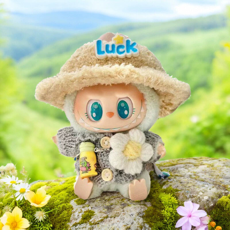 Labubu Sitting Party Handmade Outfit - Macaron Spring Set for Series 1/2 Vinyl Doll