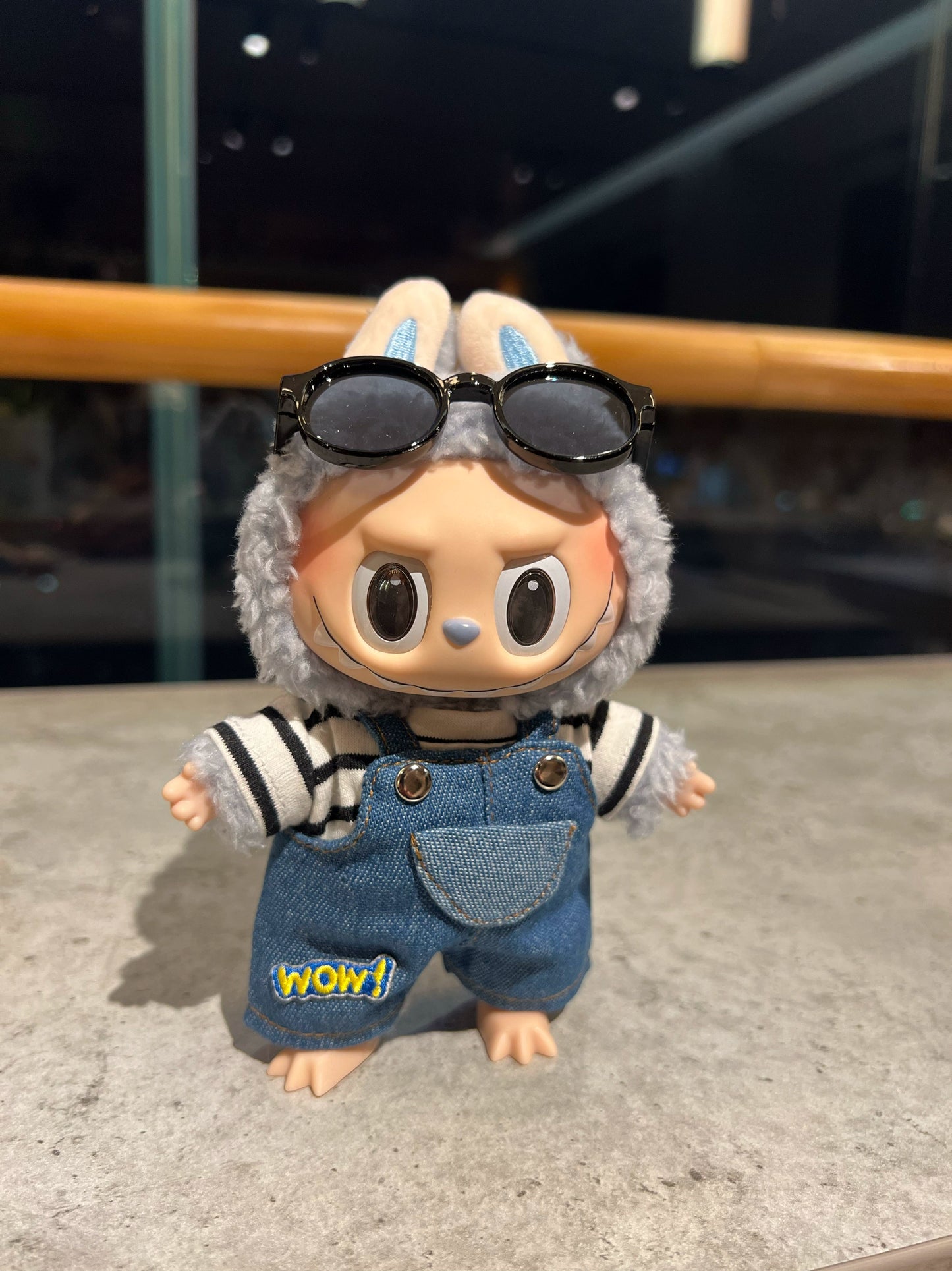 POP MART Labubu WOW Series Doll Clothes - Macaron Vinyl Face Cool Outfit for 17cm Figures (No Doll Included)