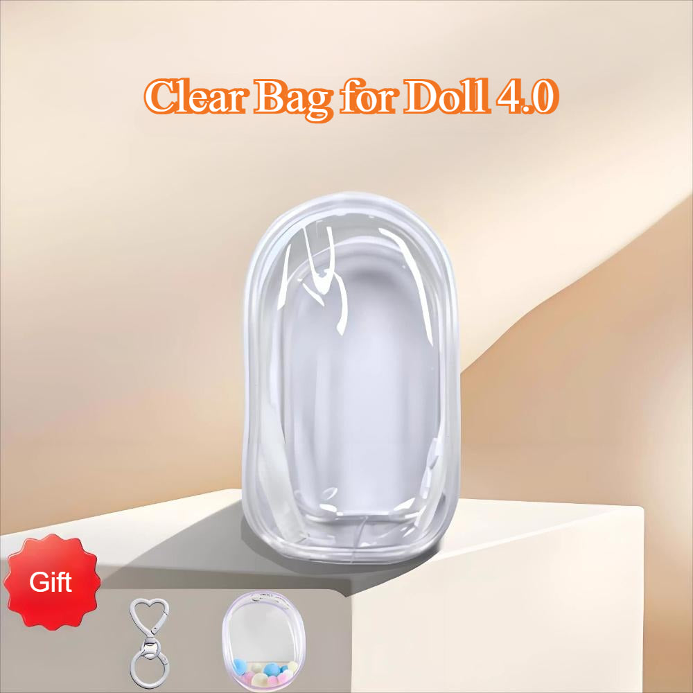 10.5cm Labubu 4th Gen Heart Code Series Clear Acrylic Protective Case | 3mm Thick Dust-Proof Storage & Collectible Carrier for Mini Keychain Charms