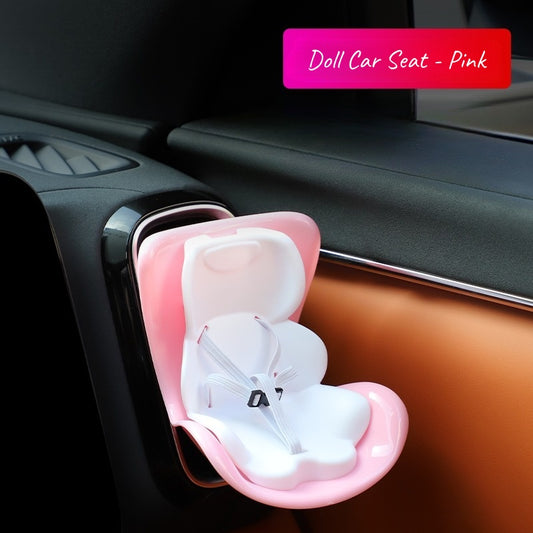 POP MART Labubu Car Seat Cushion Decor - Pink Vinyl Figure Car Accessory for Dashboard/Seat | Non-Slip Vehicle Interior Decoration