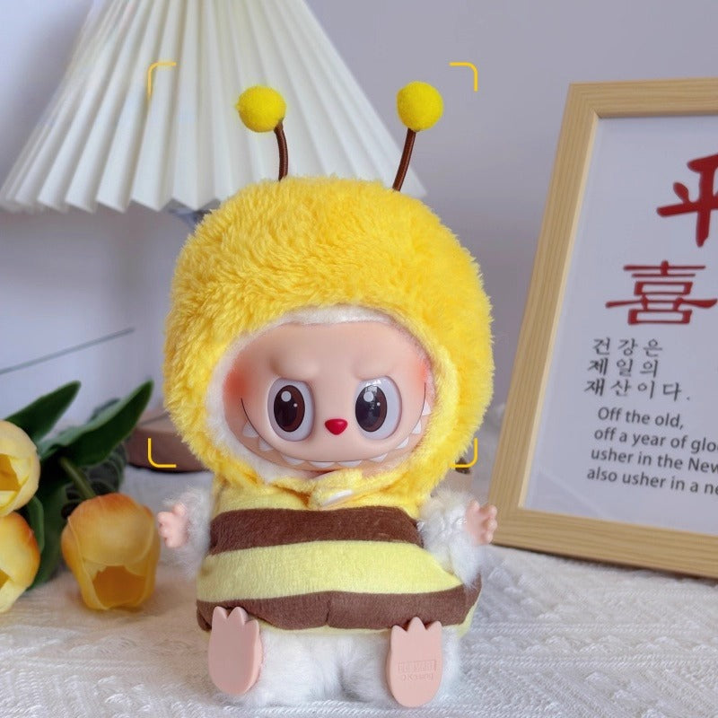 17cm Labubu Cute Fried Shrimp Plush Outfit | Gen 1-3 Doll Clothes Only