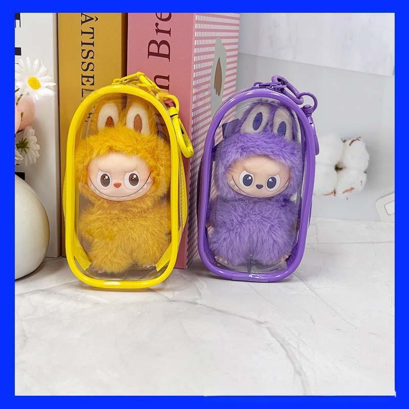 10.5cm Labubu 4th Gen Heart Code Collection Vinyl Doll Carrier | Dust-Proof Storage Cover & Protective Case with Clear PVC Window for 10.5cm Mini Charms