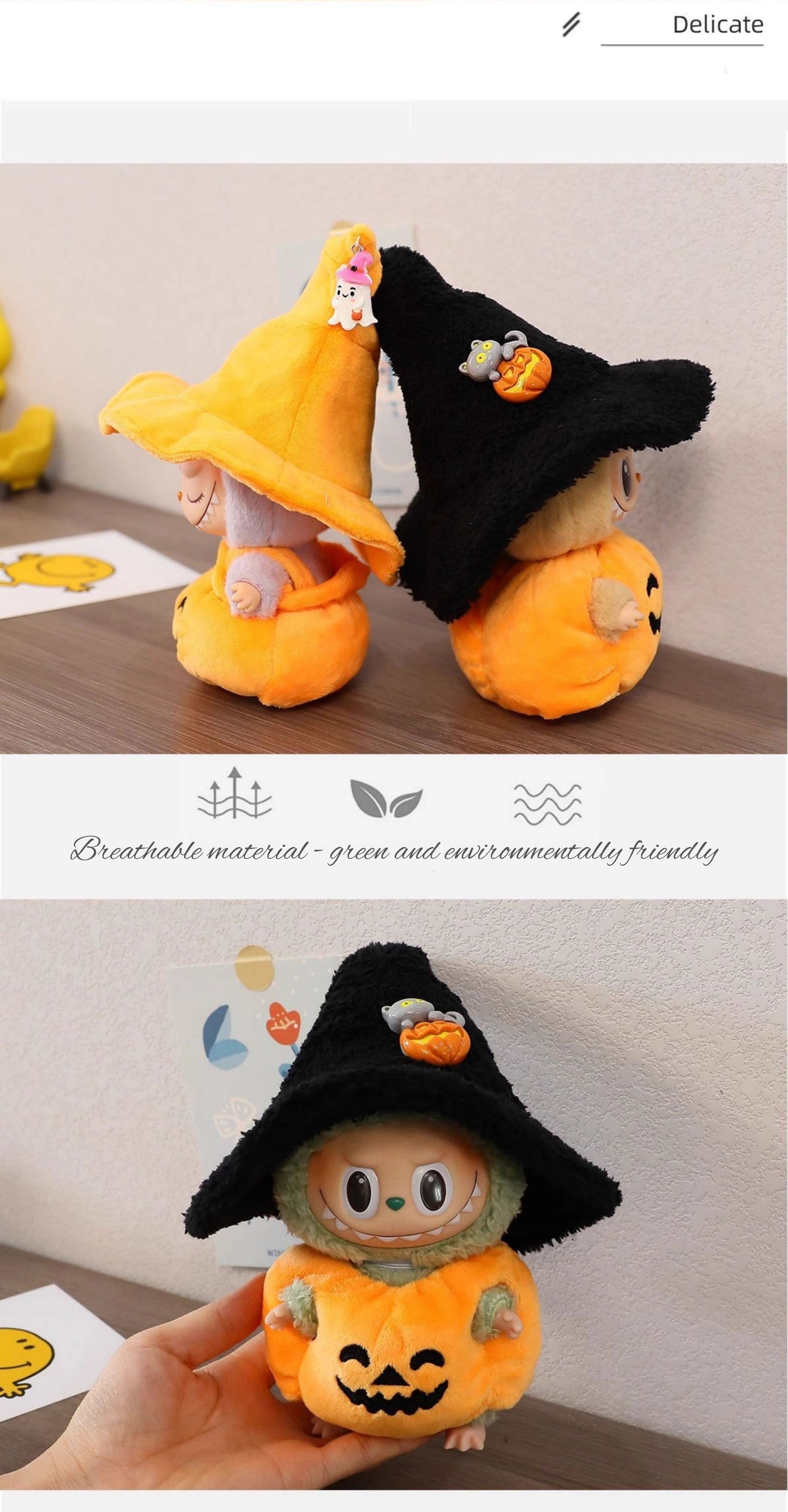 Halloween Pumpkin Outfit Set for Labubu Dolls | Festival Series Clothes Only