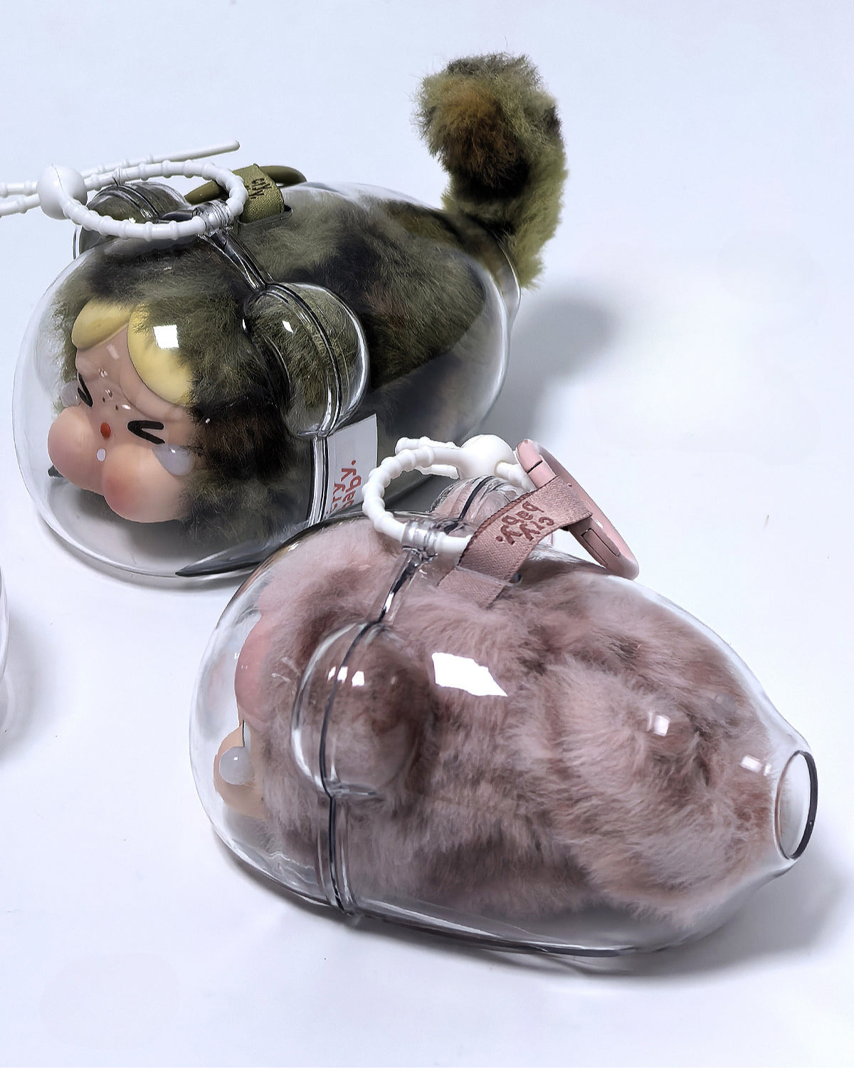CRYBABY Leopard & Cat Series - Clear Vinyl Protective Case for Emotional Doll Display