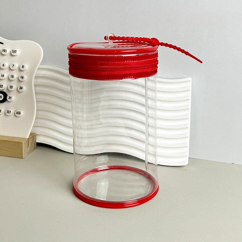 Labubu Coca-Cola Vinyl Case - Clear PVC Carrier for 17cm Cotton Doll, Display Protector
